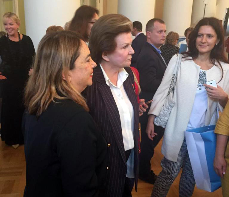 Cosmonot Valentina Tereshkova and Gulden Turktan